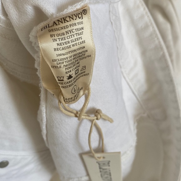 (A8) Blank NYC Infinite Toad Denim Jean Jacket, White, Size Large, NWT - Picture 10 of 12